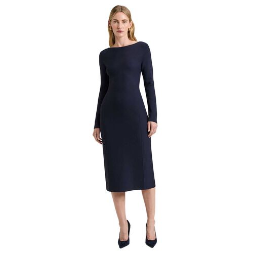 Veronika Maine Ink Milano Long Sleeve Pencil Dress